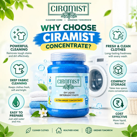 CIRAMIST Liquid Detergent Concentrate Paste Makes 4.5Litre Liquid At Home Fresh Liquid Detergent